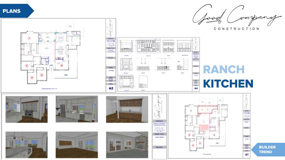 Good Company Construction in Bryan, Texas - Image of Ranch Kitchen Plans
